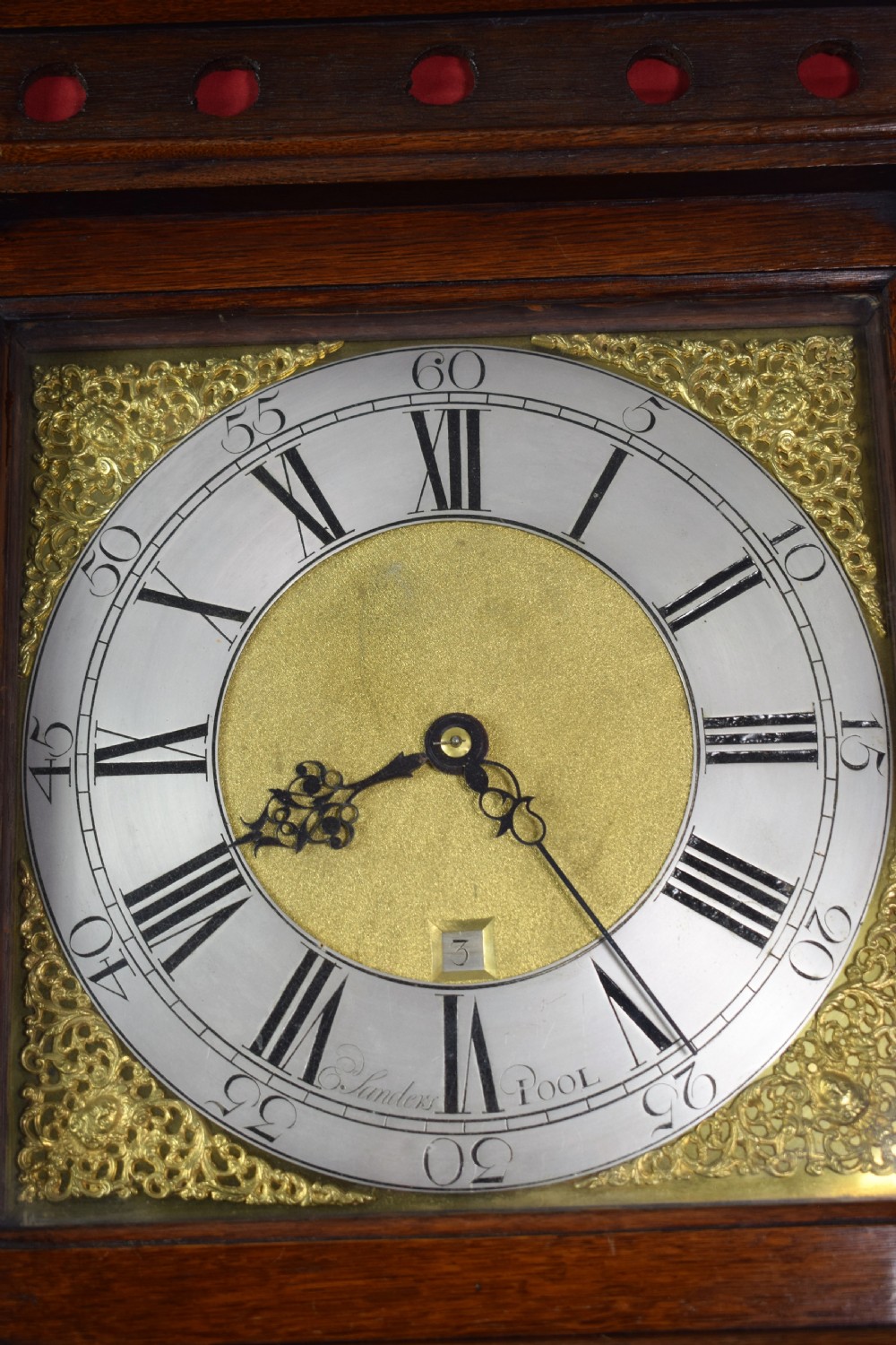 Early Georgian C. 1730 Oak Grandfather Longcase Clock 