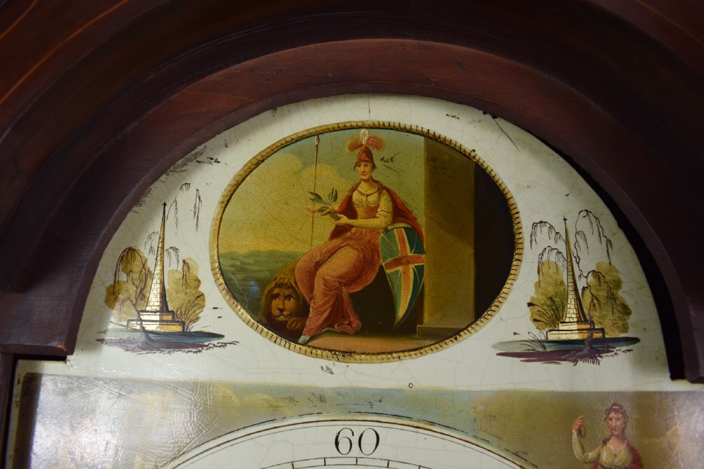 Georgian Inlaid Mahogany Grandfather Longcase 8 Day Clock - Early 19th Century View V