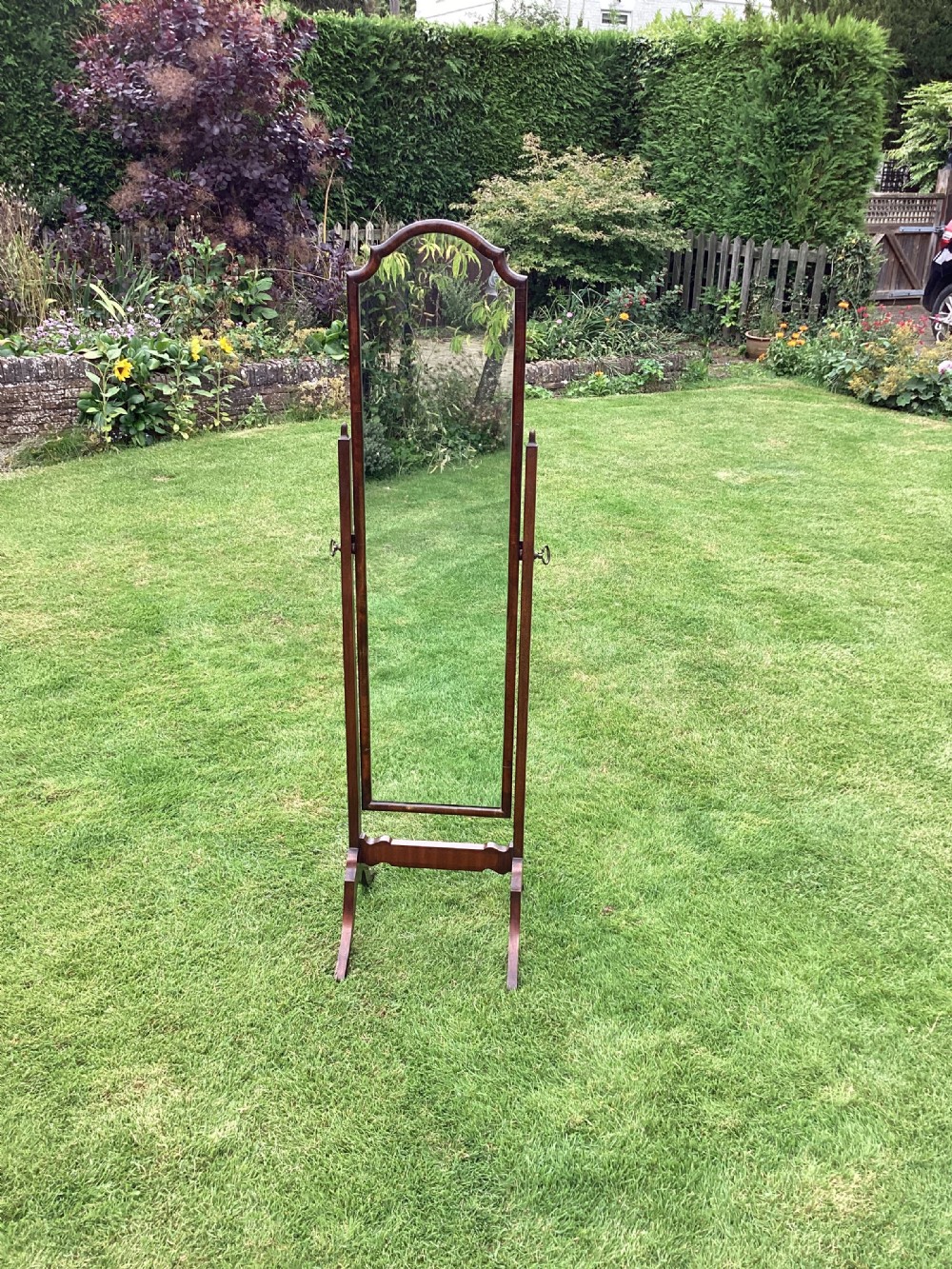 Mahogany framed adjustable Cheval Mirror