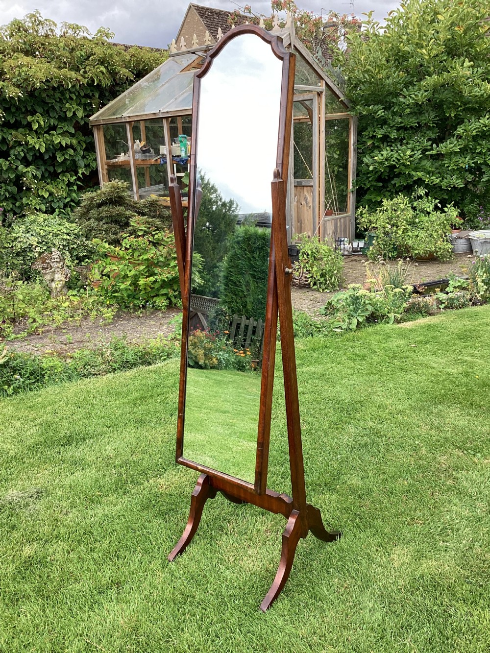 Mahogany framed adjustable Cheval Mirror View VIII