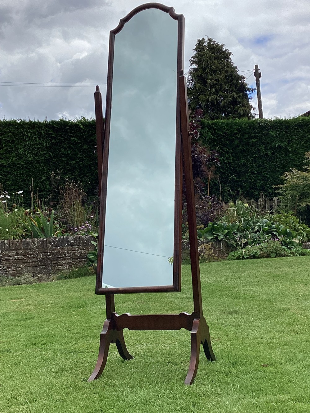 Mahogany framed adjustable Cheval Mirror View X