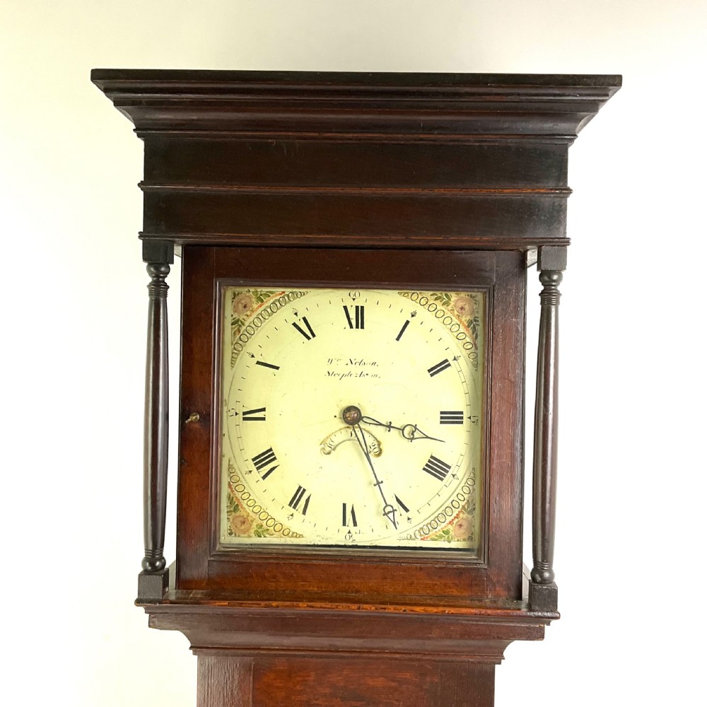 William Nelson Steele Aston (Oxon) Georgian Oak Grandfather Longcase Clock View II