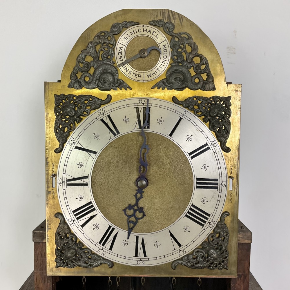 Top Quality Quarter Chiming Triple Tune Musical Oak Grandfather Longcase Clock  View XI