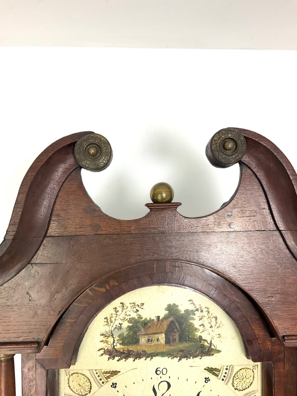 19thC Oak Grandfather 30 Hour Longcase Clock in Good Working Order View V
