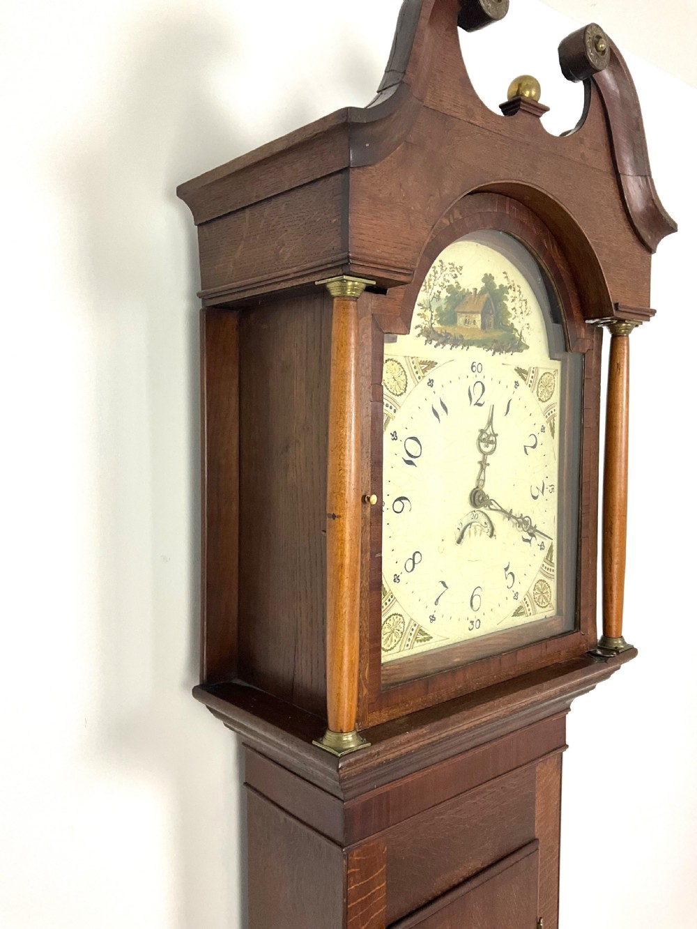 19thC Oak Grandfather 30 Hour Longcase Clock in Good Working Order View VIII