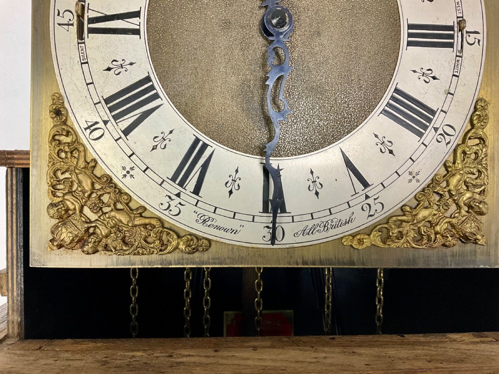 Bravingtons of London Musical Light Oak Longcase Clock - Two Tunes View V
