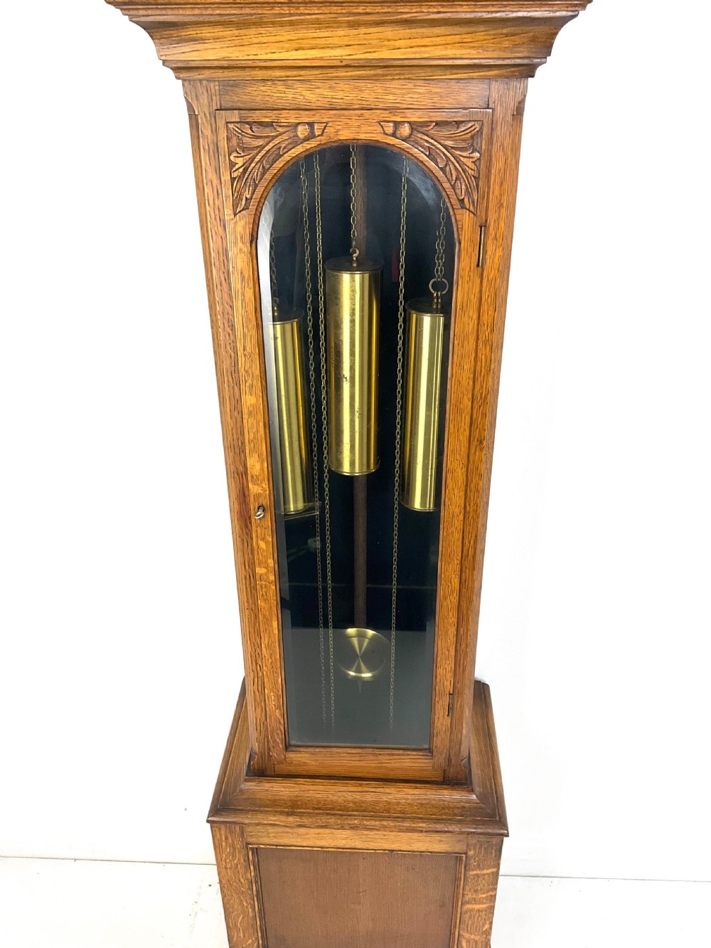 Bravingtons of London Musical Light Oak Longcase Clock - Two Tunes View X