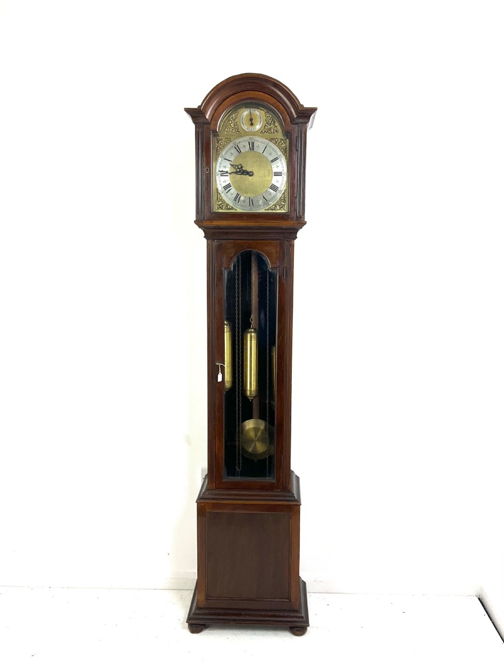 DEEP MELLOW MUSICAL QUARTER CHIMING GRANDFATHER LONGCASE CLOCK  View VIII