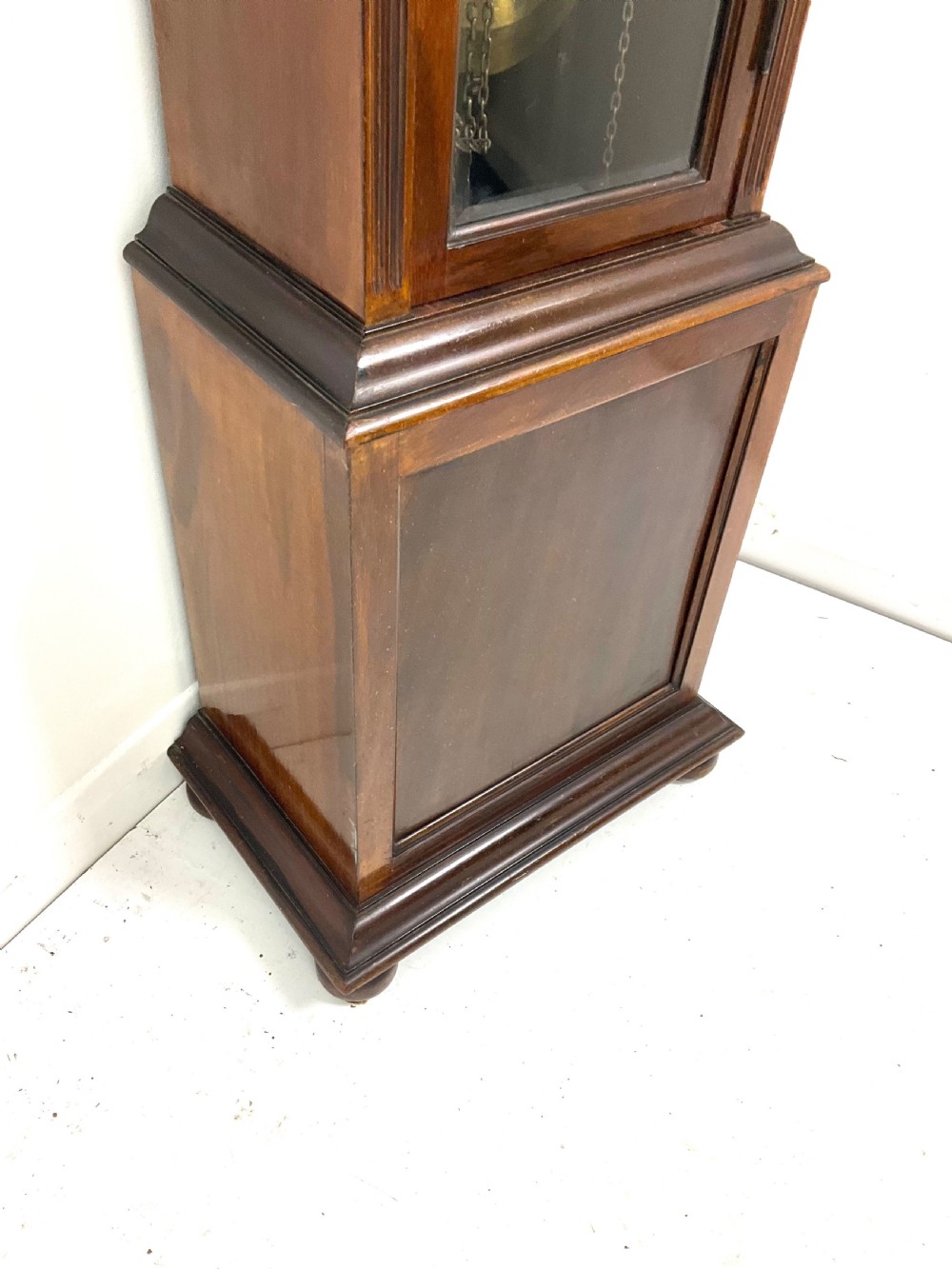 DEEP MELLOW MUSICAL QUARTER CHIMING GRANDFATHER LONGCASE CLOCK  View V