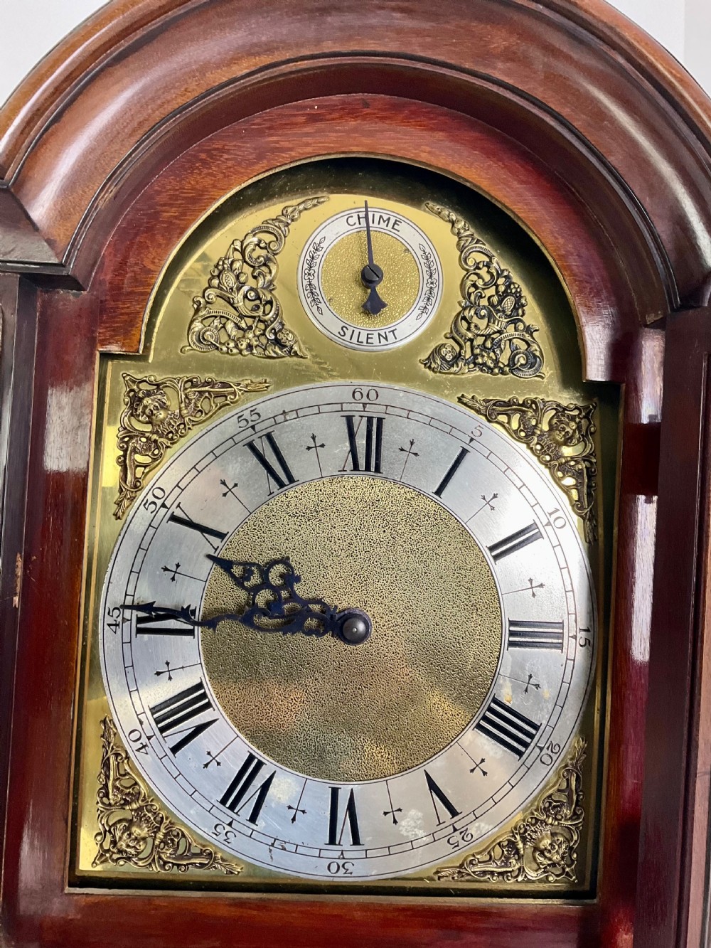 DEEP MELLOW MUSICAL QUARTER CHIMING GRANDFATHER LONGCASE CLOCK  View VII