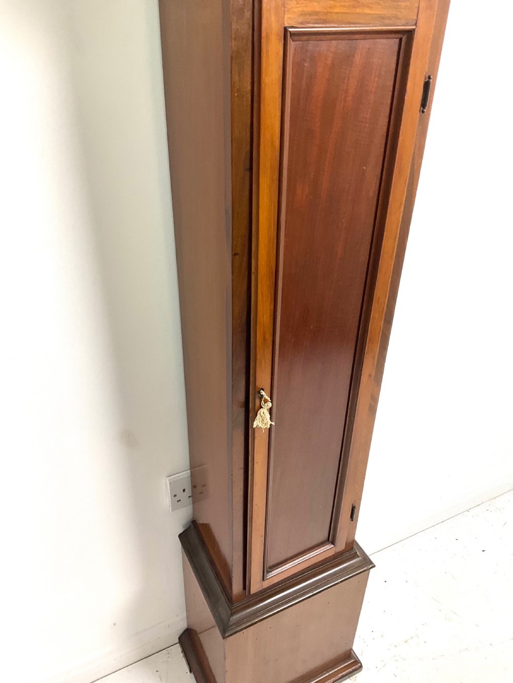 Petit Walnut Quarter Chiming Grandmother Longcase Clock View III