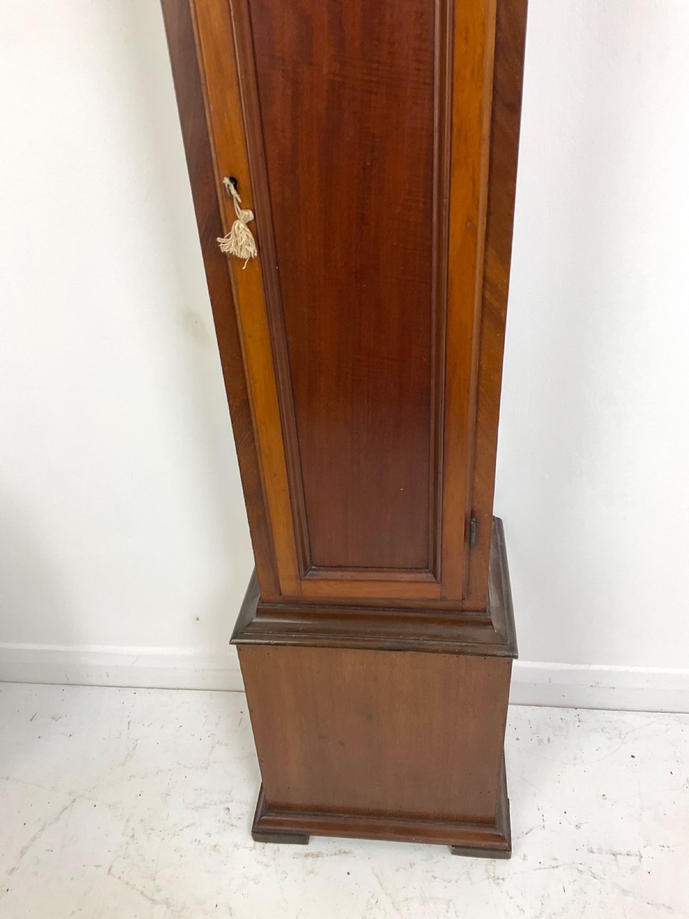 Petit Walnut Quarter Chiming Grandmother Longcase Clock View VII