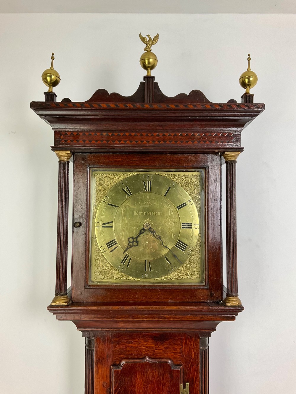 J Marr Retford Georgian Oak Grandfather Longcase Clock View II