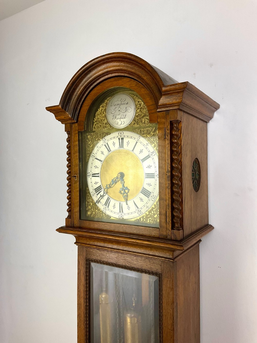 Musical Quarter Chiming Oak Grandfather/mother Longcase Clock