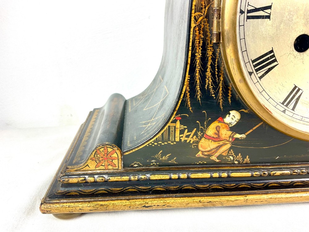 Japanned Chinoiserie 8 Day Kienzle Striking Mantle Clock View III