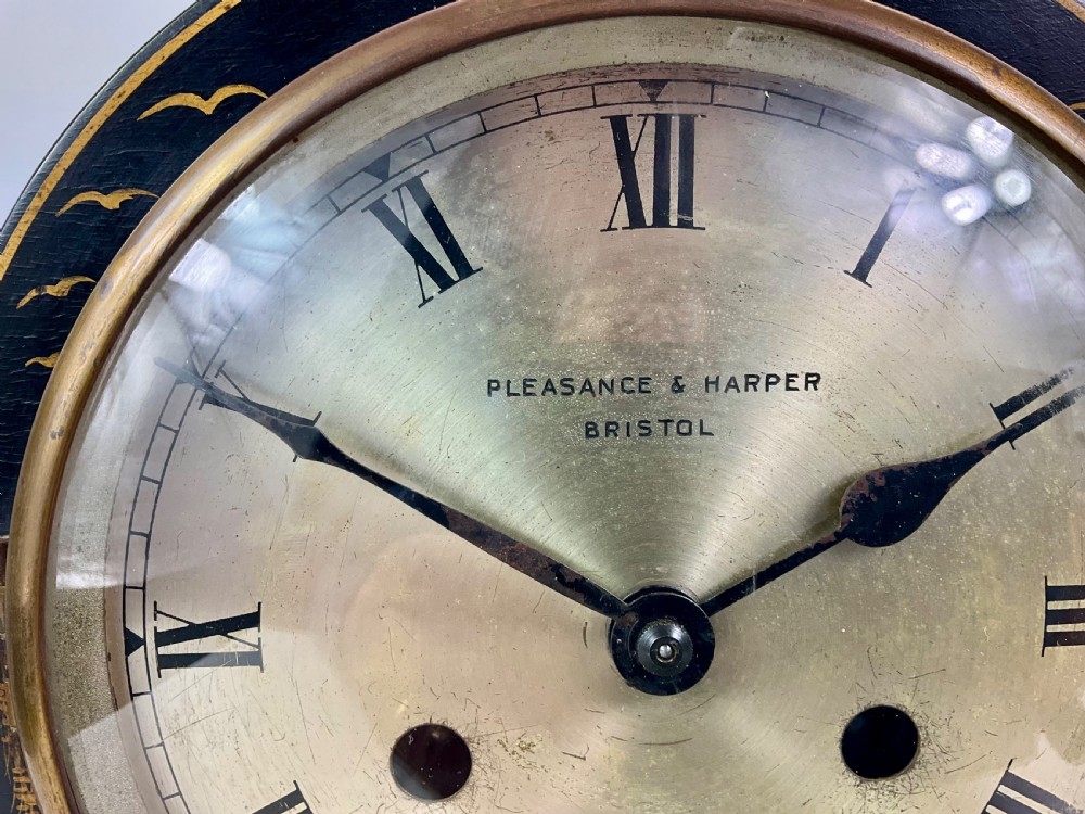 Japanned Chinoiserie 8 Day Kienzle Striking Mantle Clock View VI