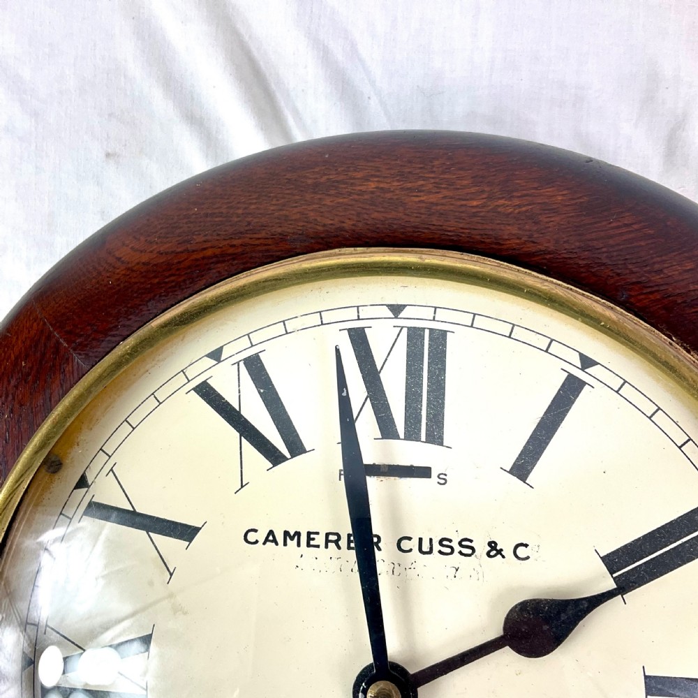 Camera Cuss Oak 7in Dwarf Dial Wall Clock View XI