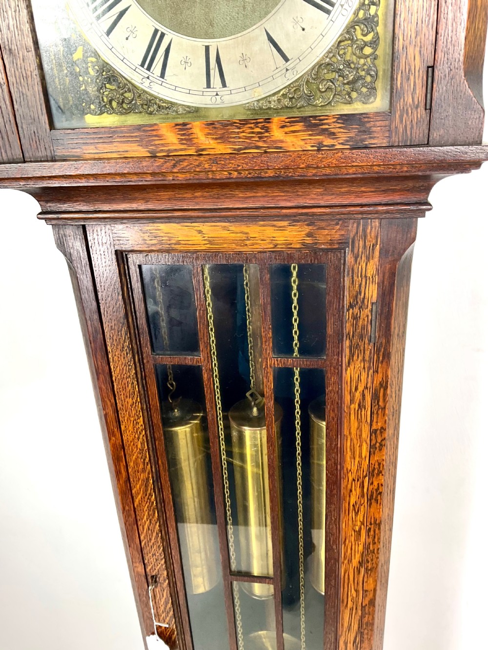 74in Triple Tune Musical Chiming Grandfather Longcase Clock View II