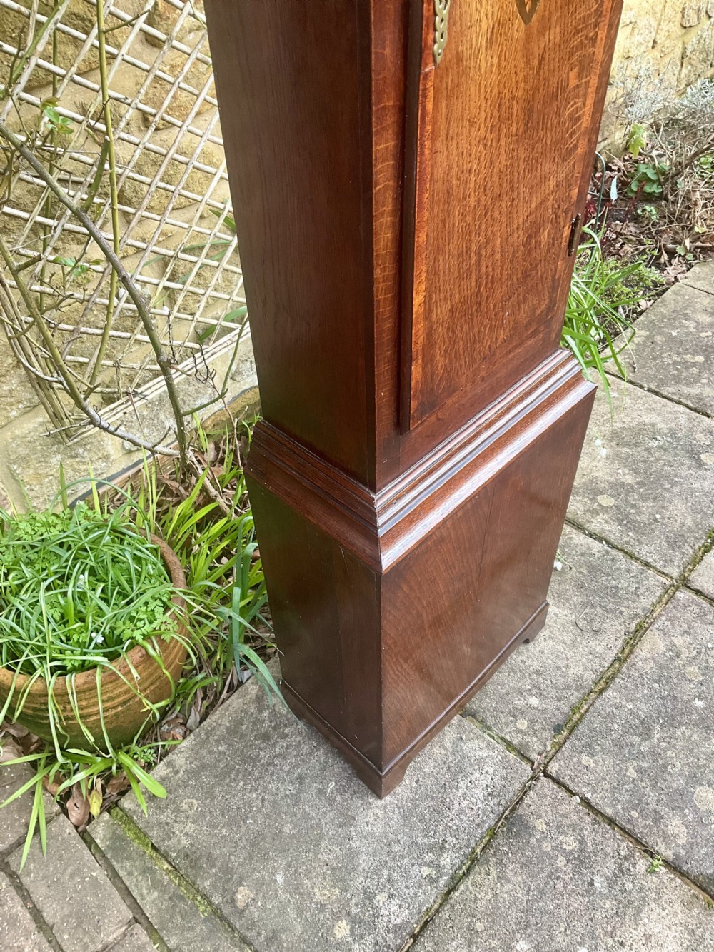 New Find - Small Georgian Oak Grandfather Longcase Clock View IV
