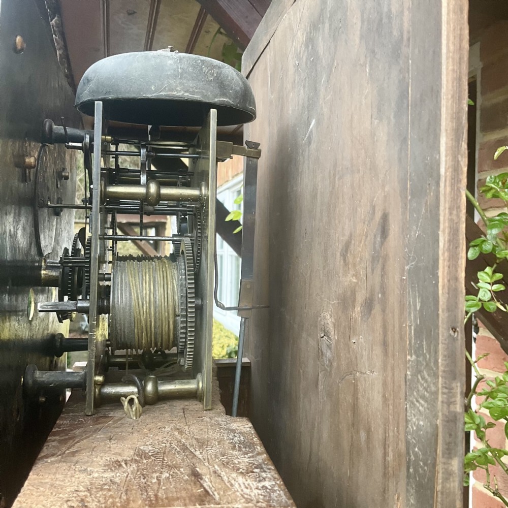 New Find - Small Georgian Oak Grandfather Longcase Clock View VII
