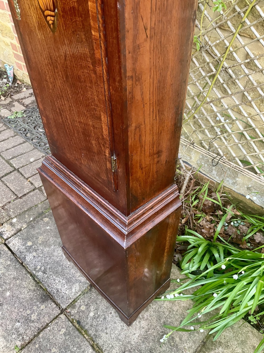 New Find - Small Georgian Oak Grandfather Longcase Clock View X