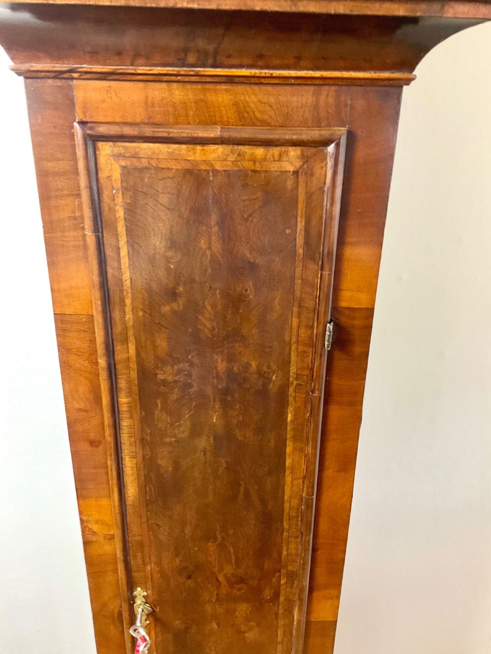 Circa 1729 Quarter Veneer London Grandfather Longcase Clock (long case) View II