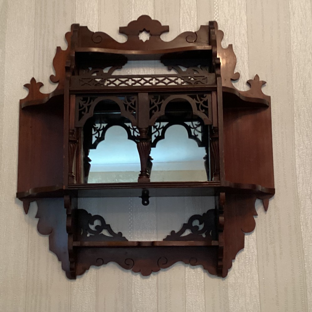 Mahogany wall shelves