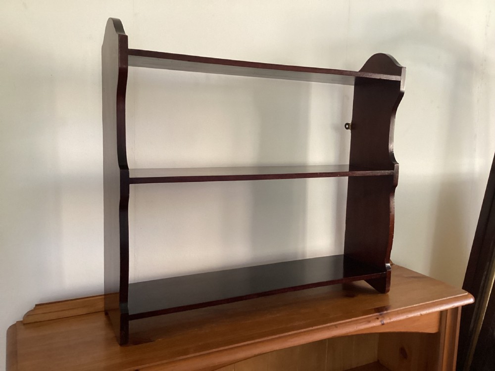 Mahogany wall shelves View VI