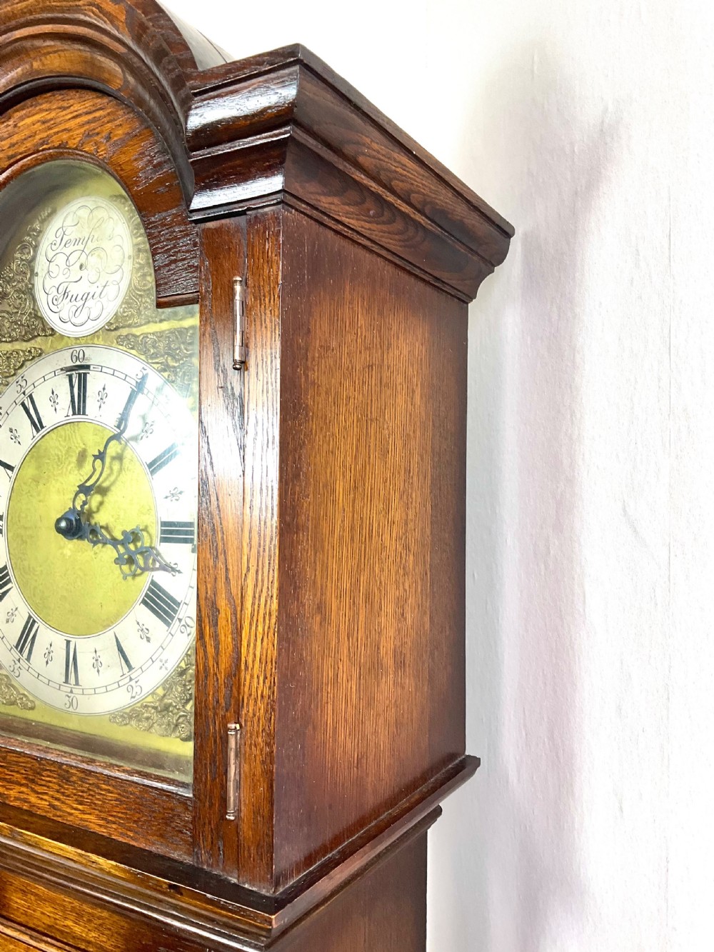 Small Grandfather Longcase Clock - Triple Tune on Quarters View III