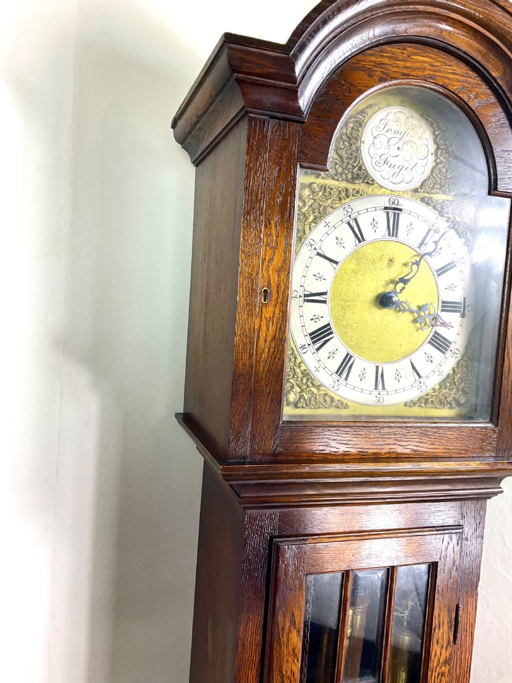 Small Grandfather Longcase Clock - Triple Tune on Quarters View IV
