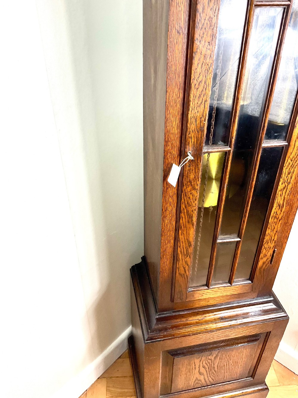 Small Grandfather Longcase Clock - Triple Tune on Quarters View VI