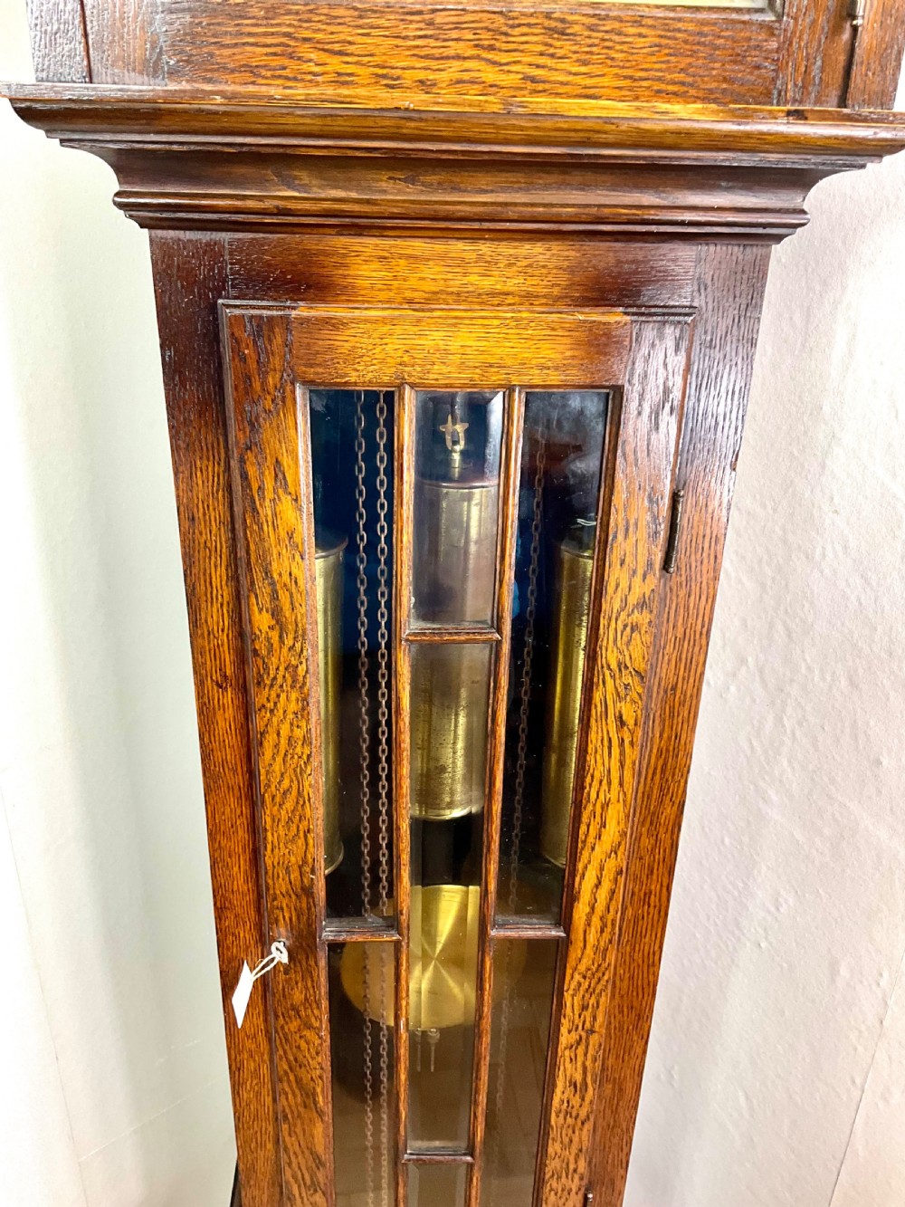 Small Grandfather Longcase Clock - Triple Tune on Quarters View VII