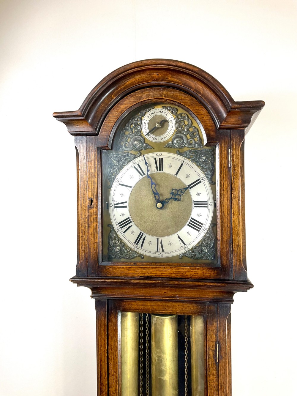 Quarter Chiming Triple Musical Grandmother Longcase Clock  View III