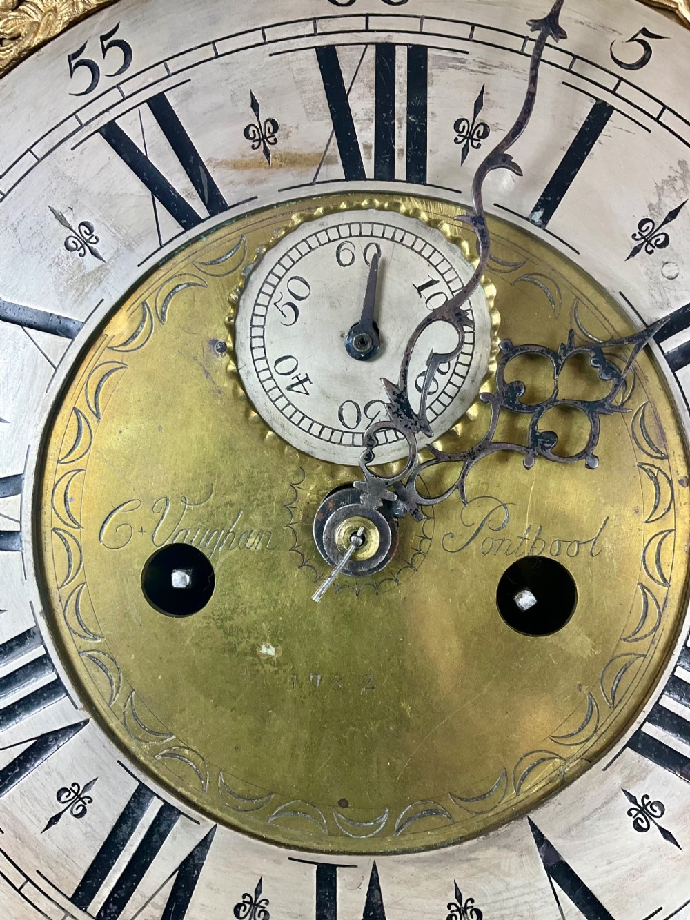 Dated 1782 Oak Grandfather Longcase Clock - Georgian View V