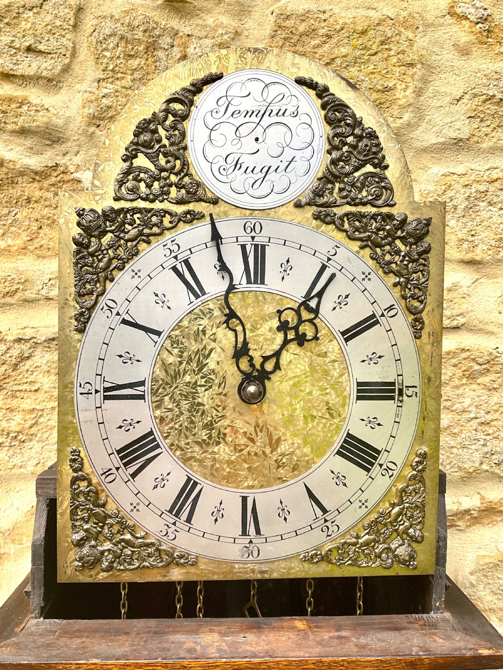Westminster Quarter Chiming Oak Grandmother Longcase Clock View IV
