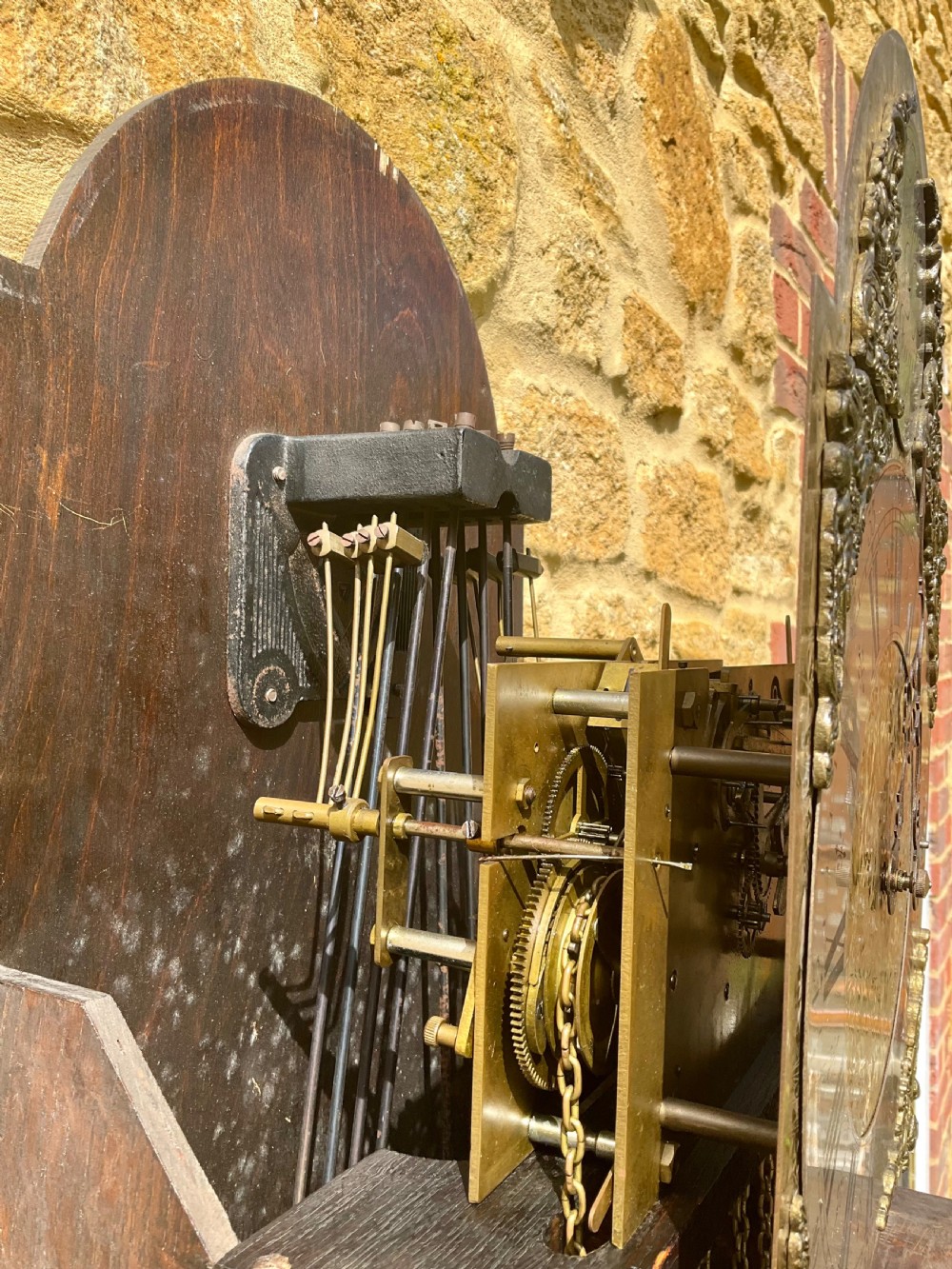 Westminster Quarter Chiming Oak Grandmother Longcase Clock View VII
