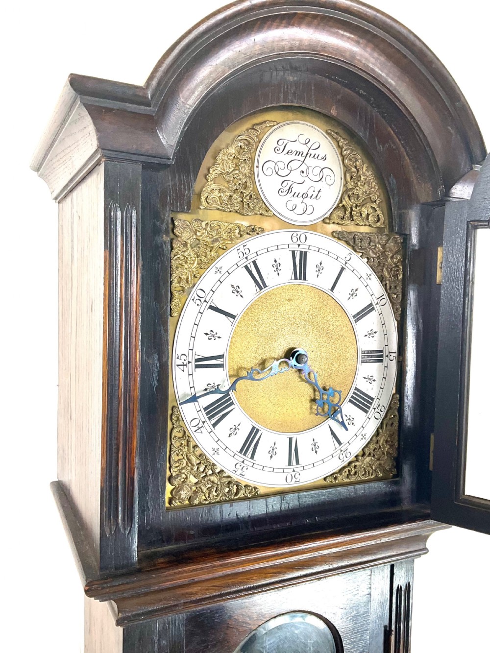 Oak Grandfather Longcase Railway Clock - Canterbury Kent View IV