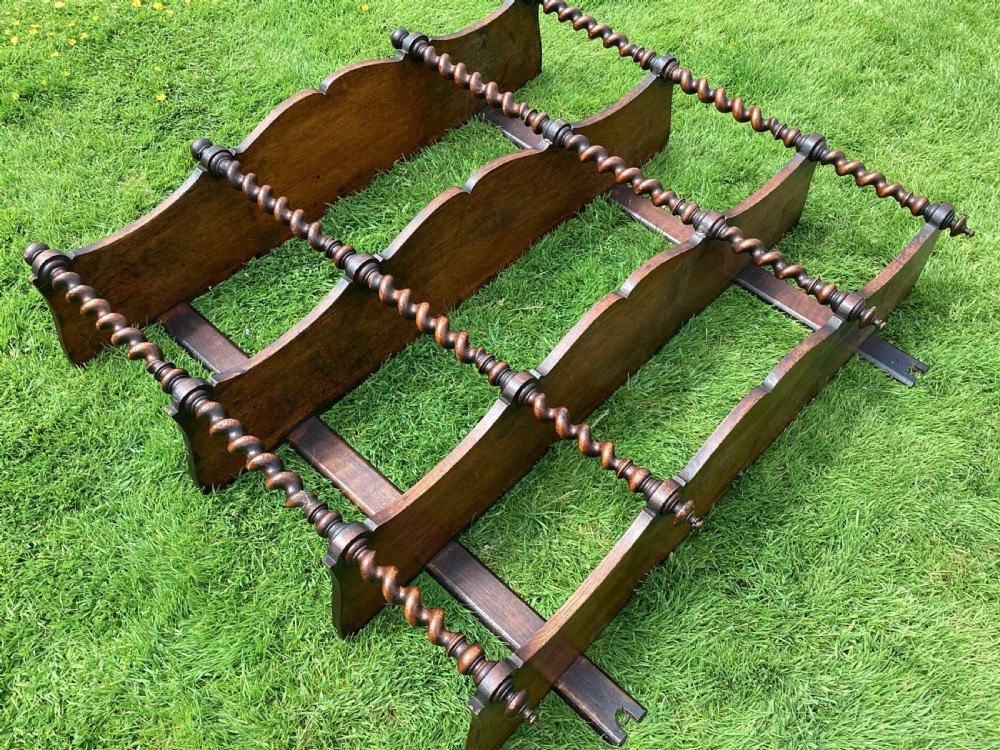 C19th oak wall shelves View III