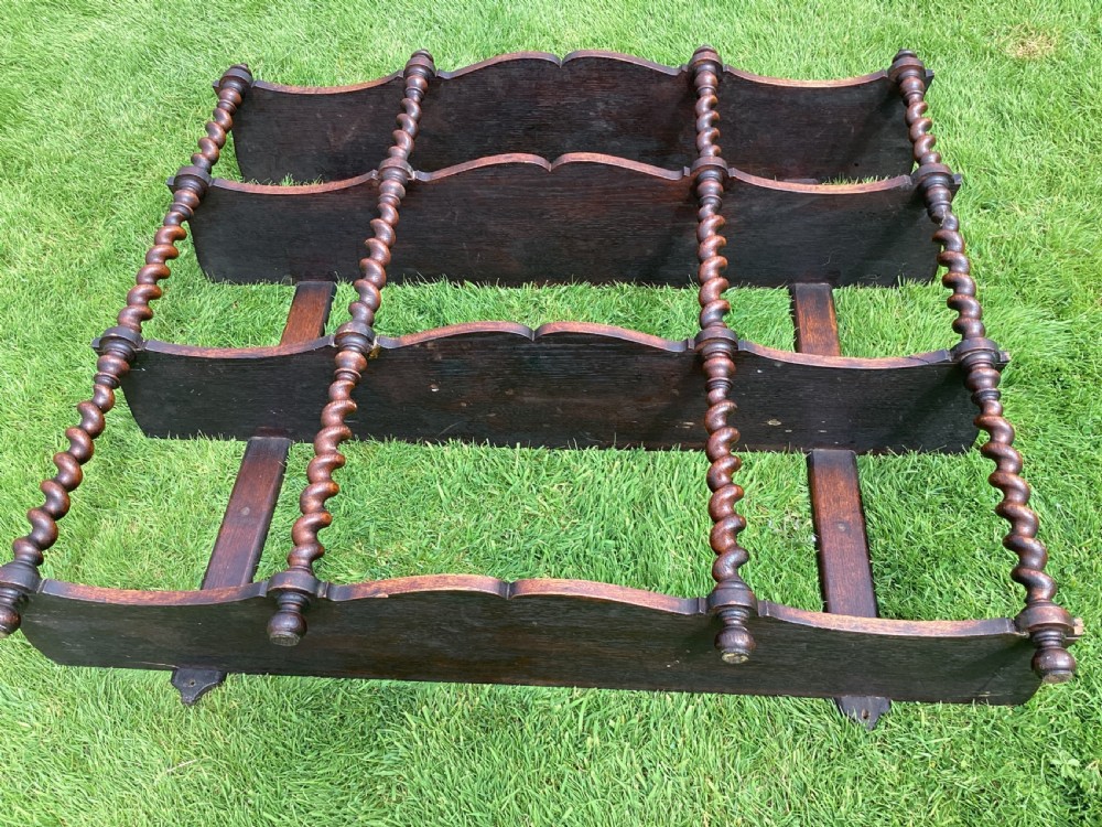C19th oak wall shelves View V