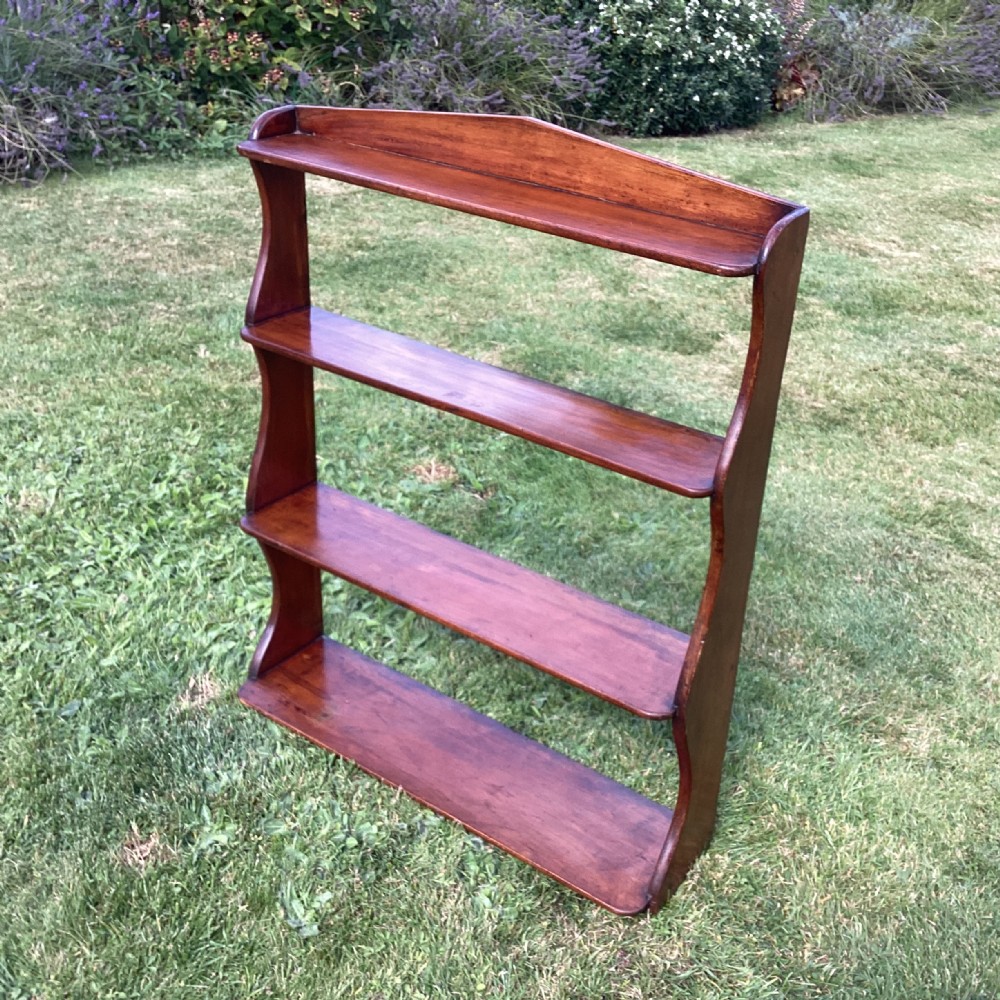 Victorian mahogany hanging wall shelves