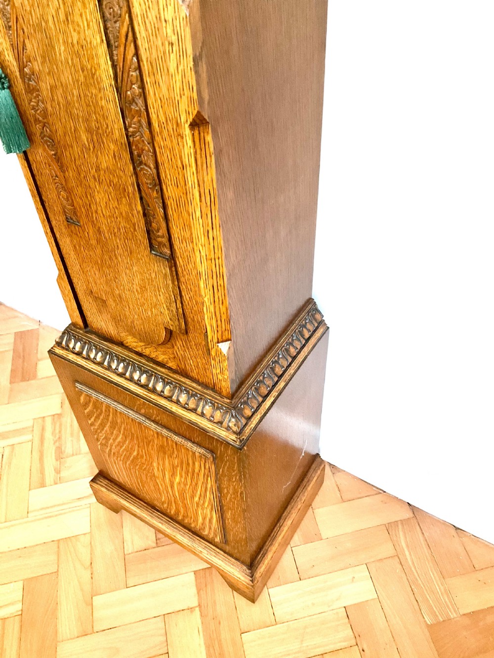 Oak Grandfather Clock Musical Westminster Chiming Longcase  View VIII