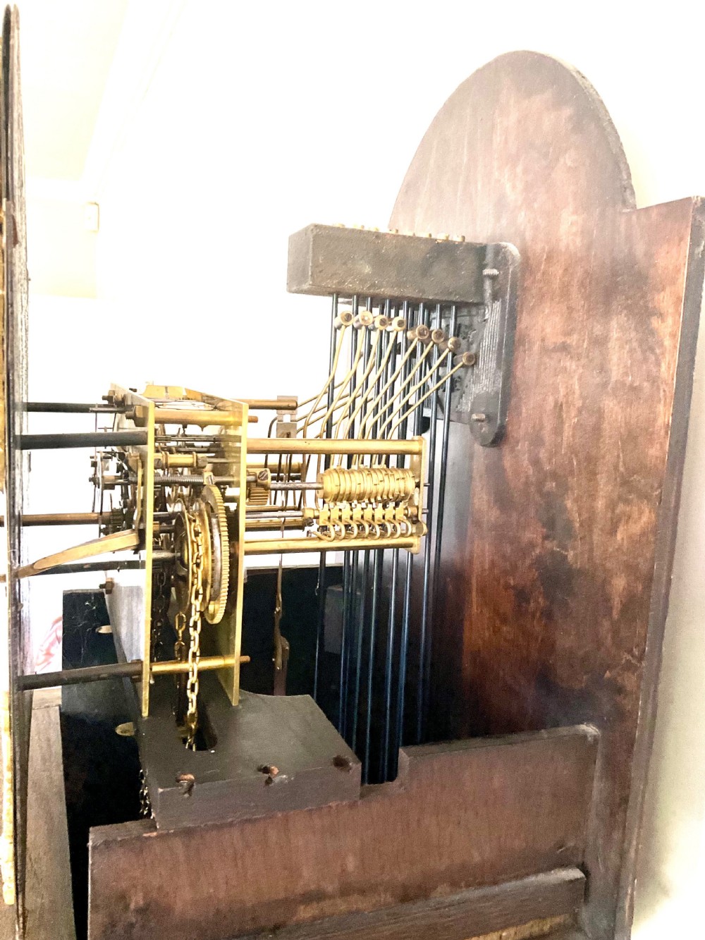 Oak Grandfather Clock Musical Westminster Chiming Longcase  View XVI