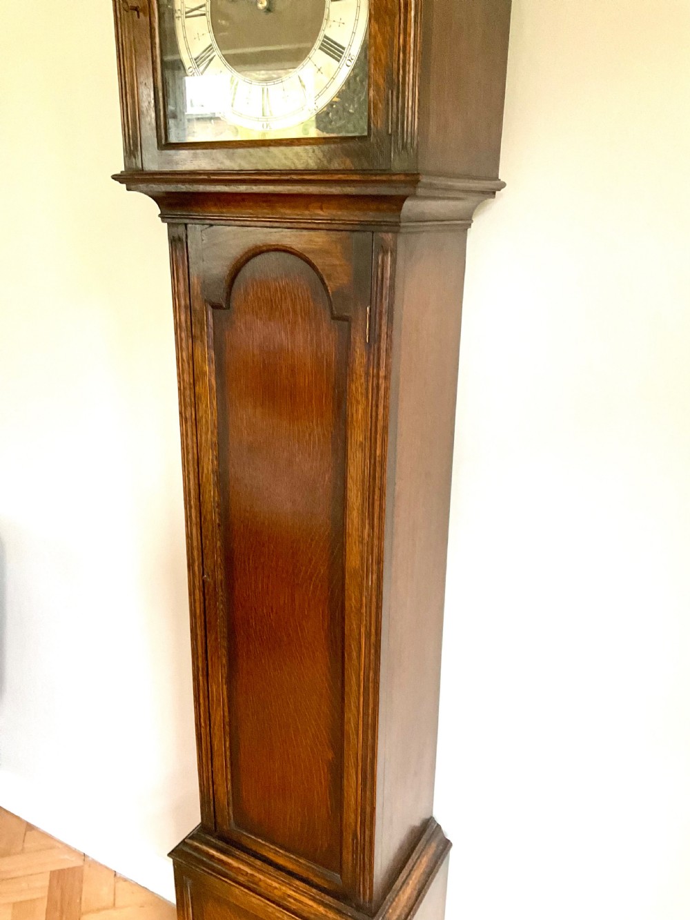 Oak Grandmother Longcase Clock - Harmonious 3 Musical Tunes View VIII