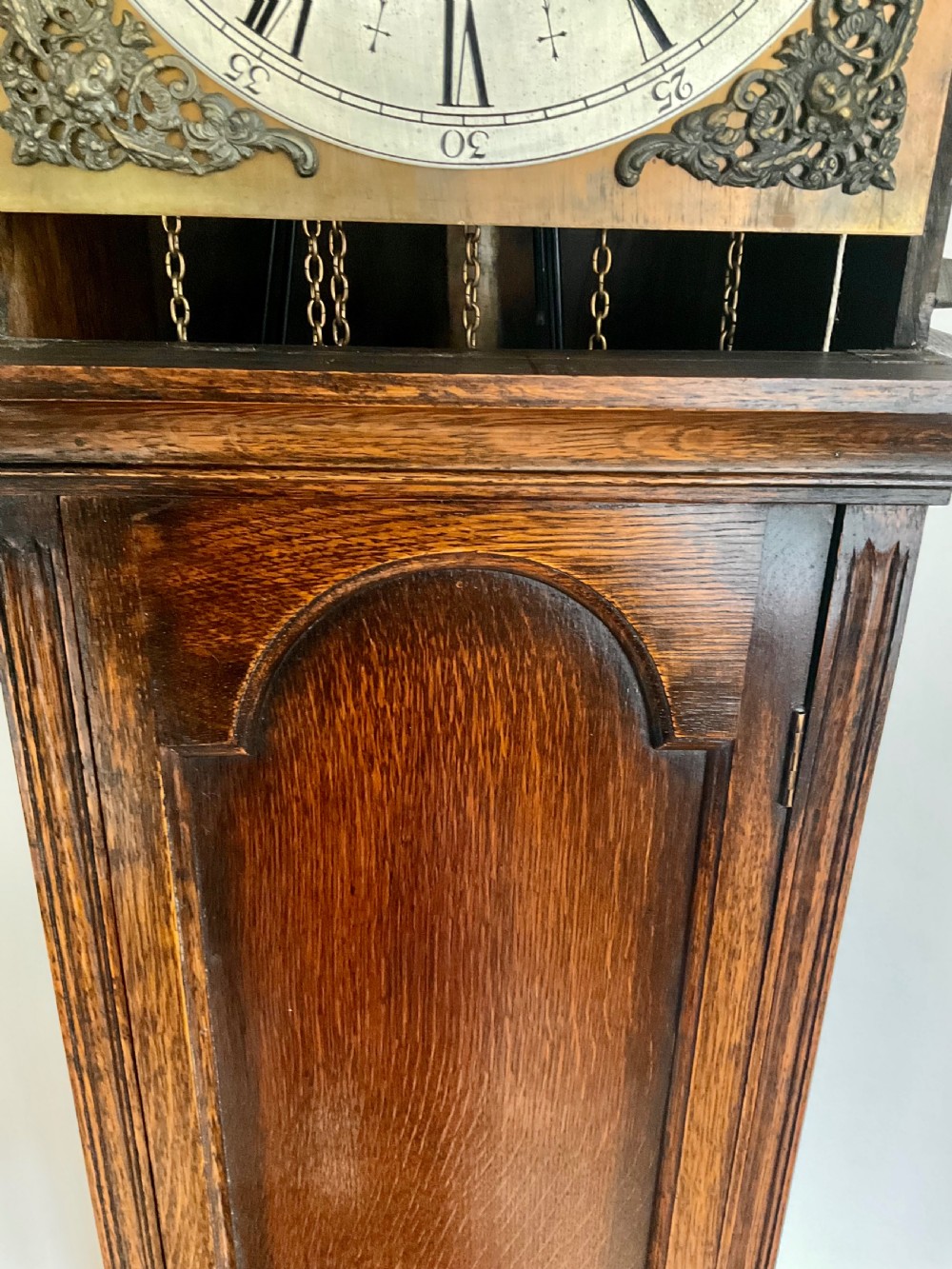 Oak Grandmother Longcase Clock - Harmonious 3 Musical Tunes View XII