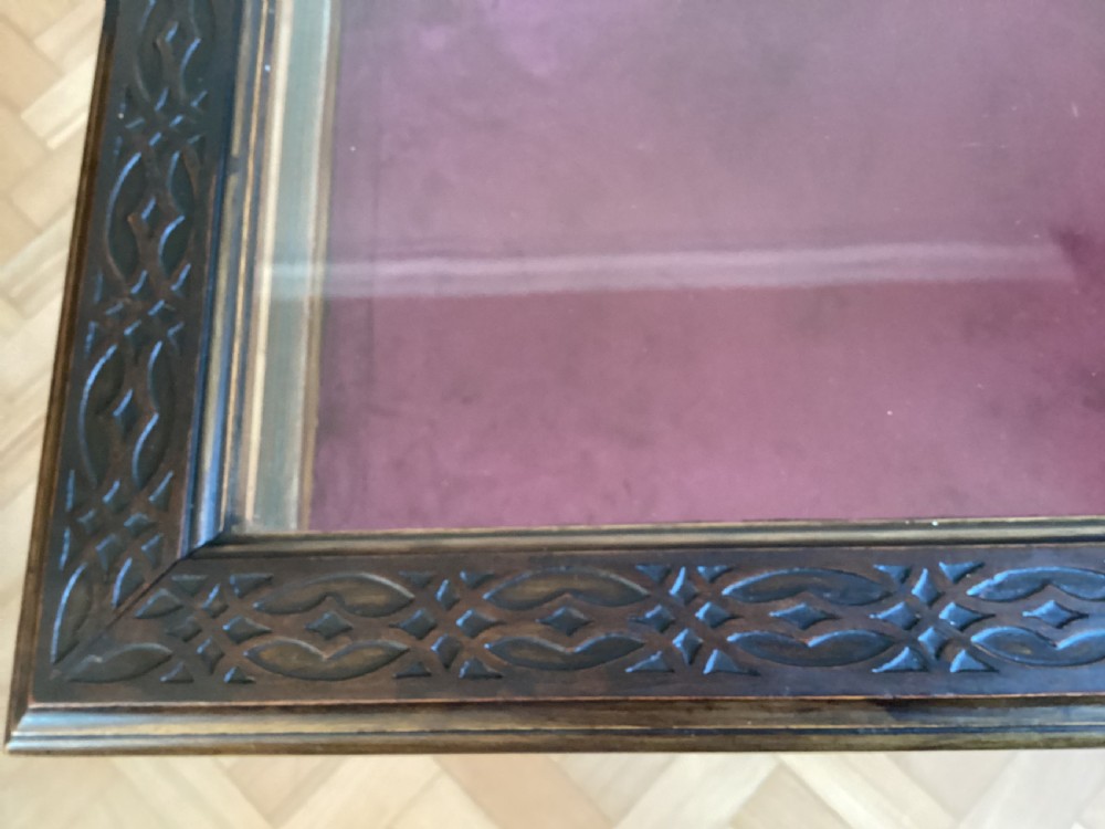Mahogany Bijouterie Table with blind fret work to top View V