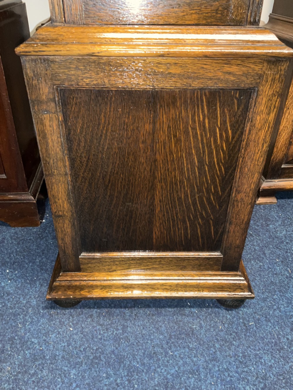 Quarter Chiming Musical Grandmother or Grandfather Longcase Clock Late 19th/Early 20th Century H. Pidduck & Son Triple Weight Westminster Tune with Astragal Glazed Trunk Door View IV