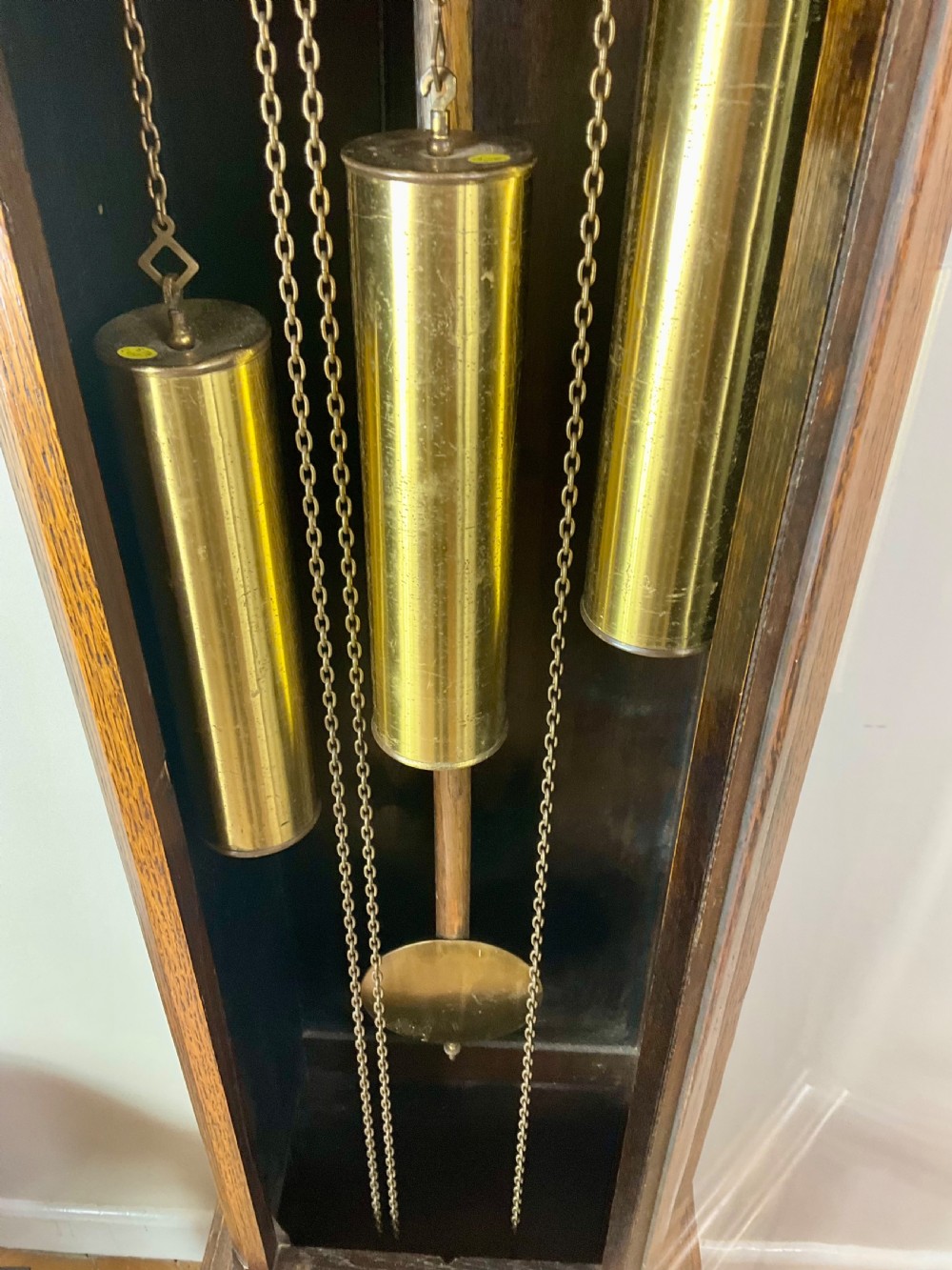 Oak Grandfather Longcase Clock Musical Chimes View III