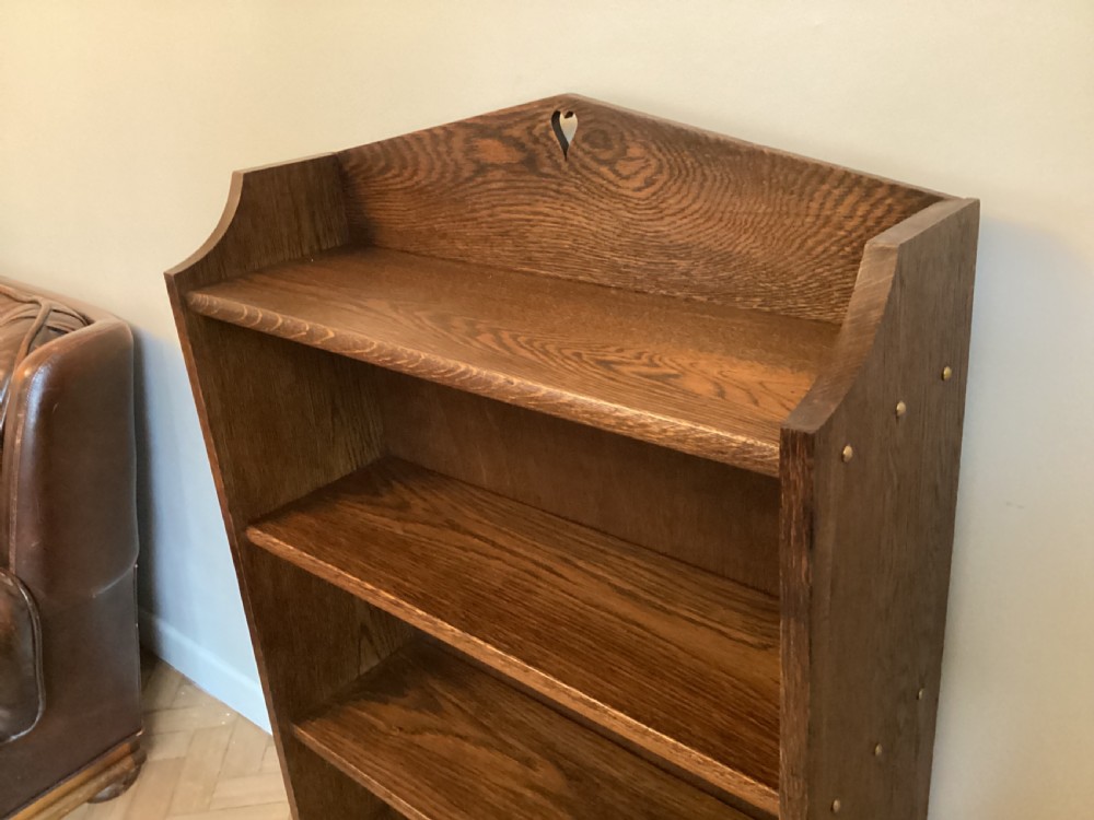 Oak open bookcase c1920 View III