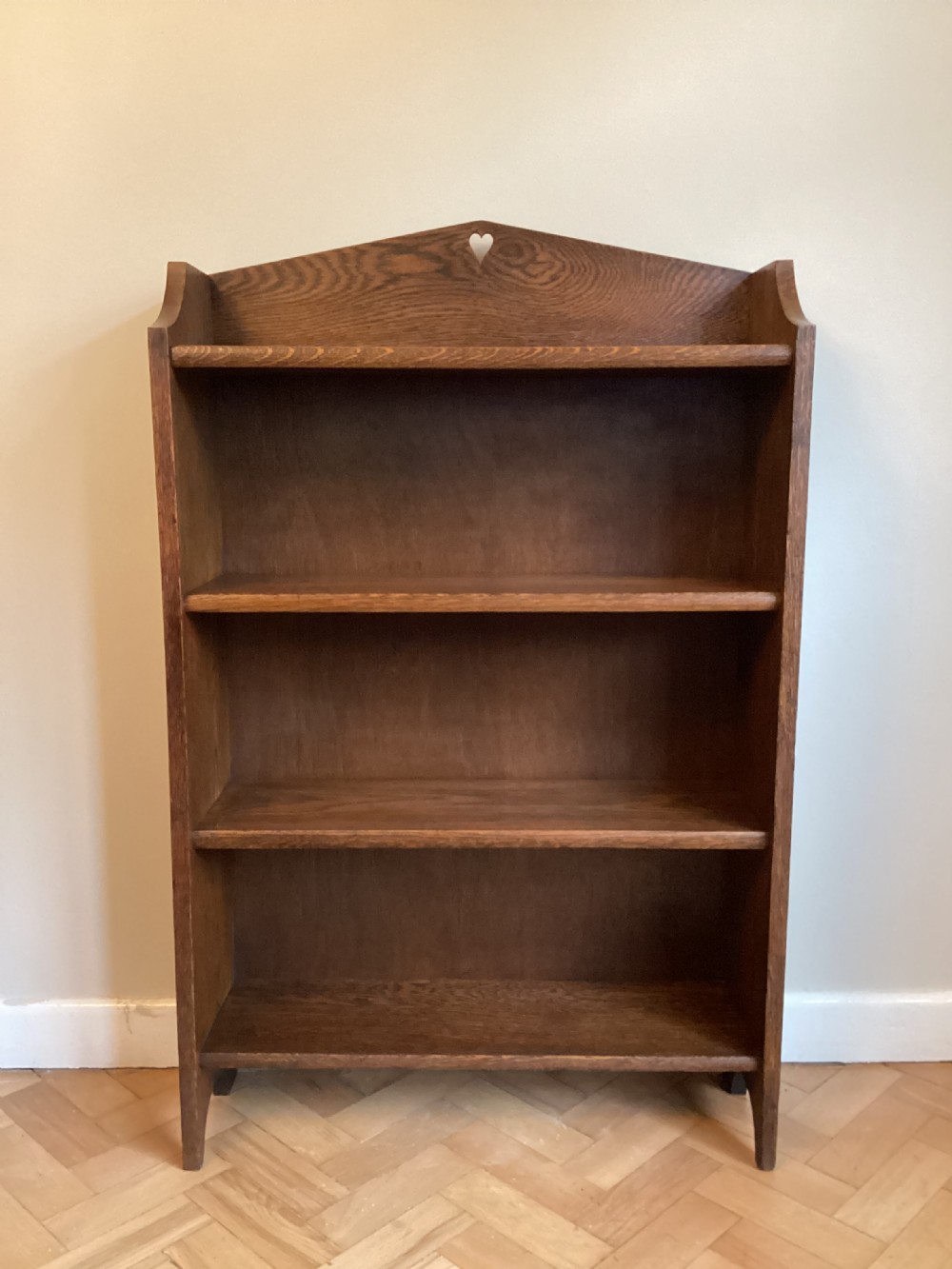 Oak open bookcase c1920 View V