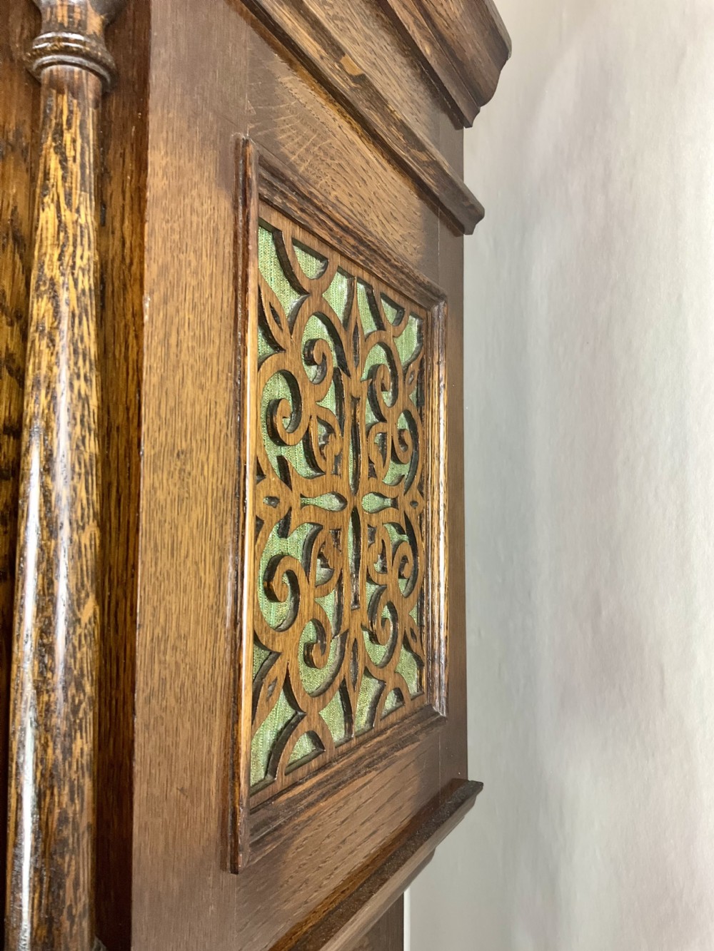Impressive English Musical Oak Grandfather Longcase Clock  View II